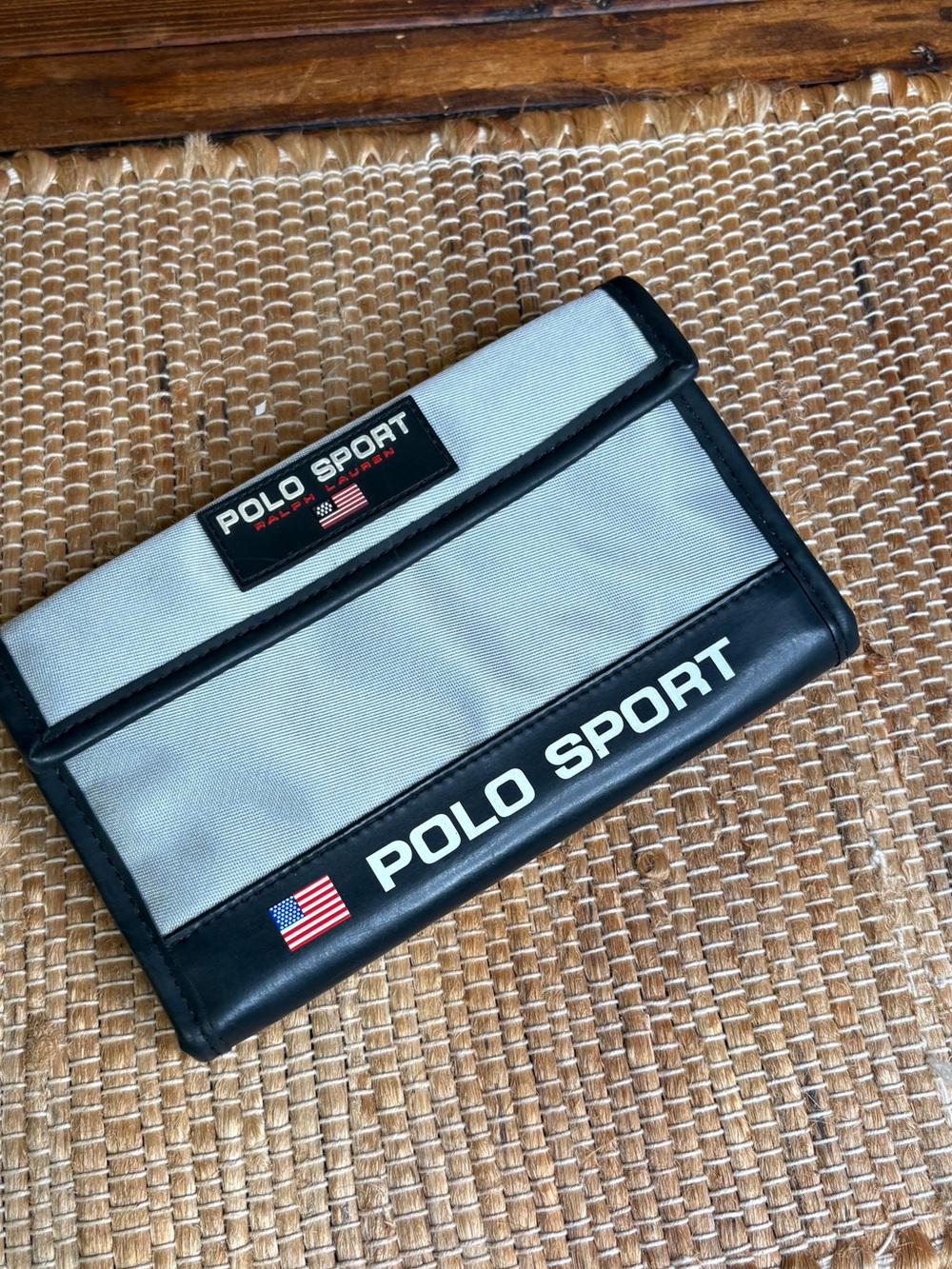 Vintage 90’s Ralph Lauren Polo Sport Wallet Silver Black